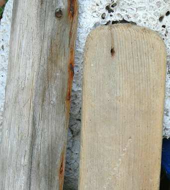 画像: 板・角棒の流木　「二枚岩」